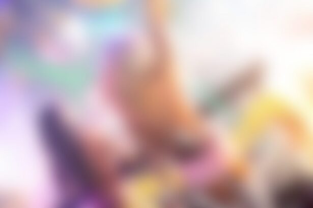 Blurred colorful abstract background with lights