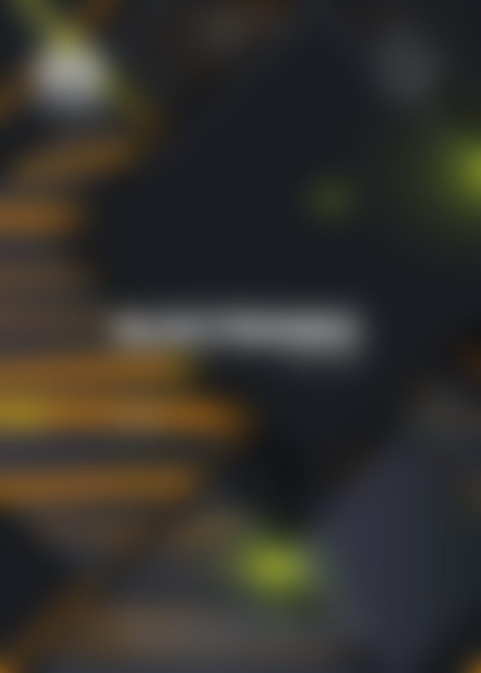 Abstract dark background with orange lines, green accents