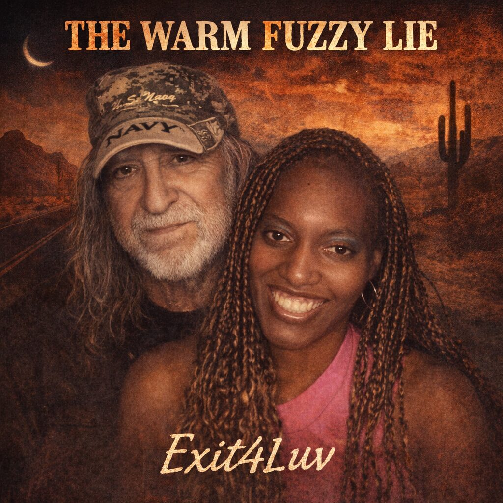 Album cover featuring two people in desert